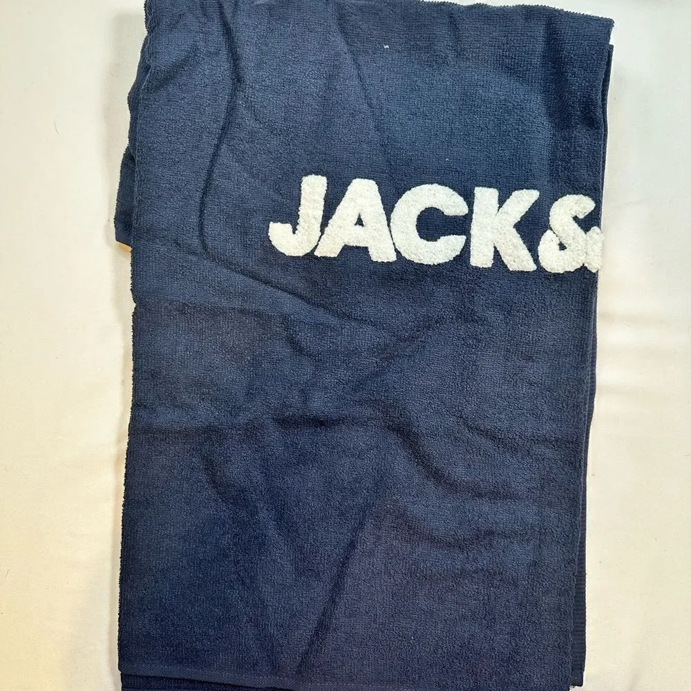 NWT Jacks & Jones Men’s Beach Pack Blue Athletic Shorts Beach Towel Backpack - M